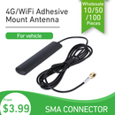 4G LTE or WiFi Adhesive Mount Antenna with SMA Male Connector for Car Vehicle Hotspot Router Gateway Modem