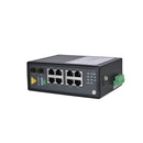 ISE5010D | 10-Port Unmanaged Industrial Ethernet Switch with Certificate of UL, CE , FCC, 2*100/1000 BaseX SFP Ports, 8*10/100/1000Base-T(X) RJ45 Ports, 24VDC(18-60VDC)Input, 5-Pin Terminal, IP40, Plug and Play
