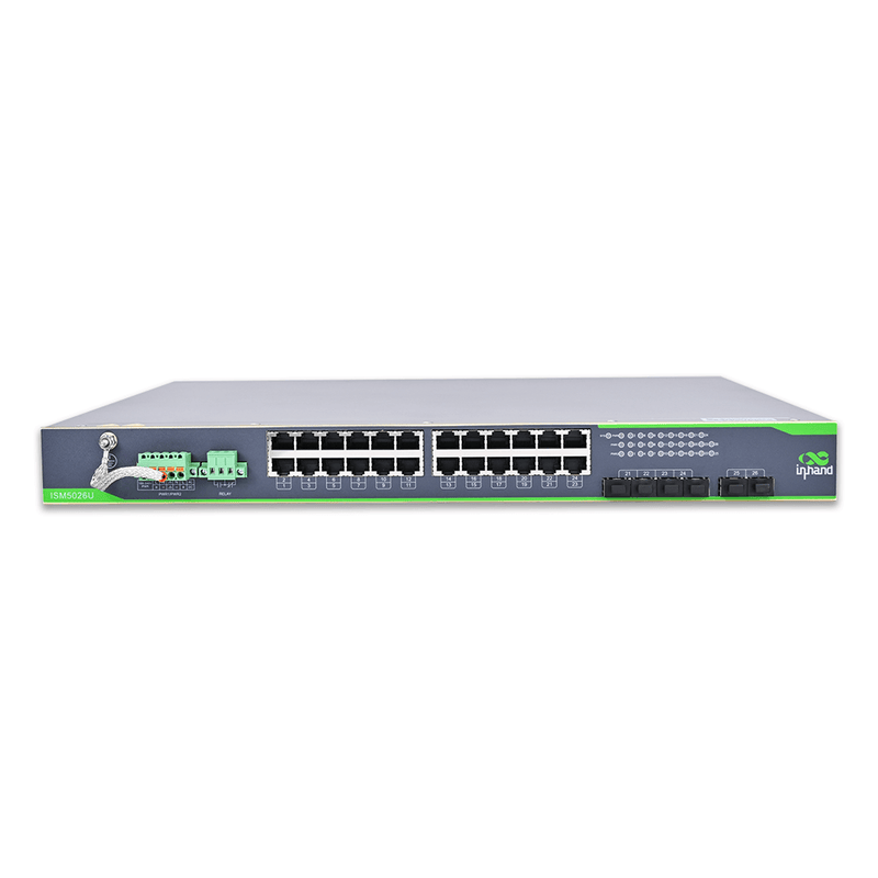 ISM5026U Industrial Grade Managed Ethernet Switches with 2*100/1000Base SFP Ports, 4*Optical  Multiplexing Ports, 20*10/100/1000 Base-T(X) Adaptive RJ45