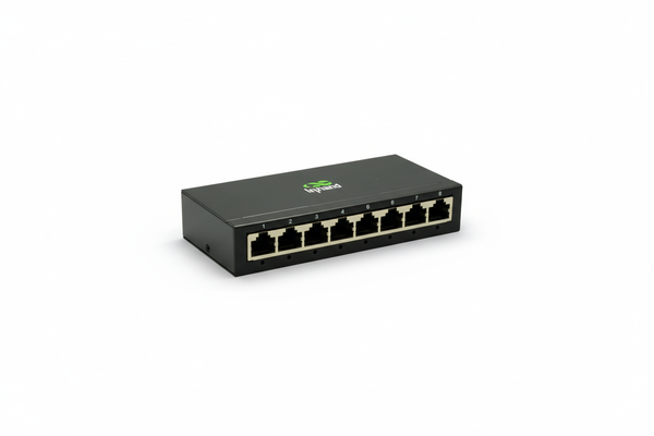 InHand ES220-8T 8-Port Unmanaged Gigabit Switch | Plug and Play Network Extender | Fanless Metal Casing for Business, Office & Home Network