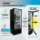 FV680 AI Smart Vending Machine - 680L Large Capacity Grab & Go Autonomous Retail Fridge