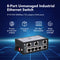 ISE5008D | 8-Port Unmanaged Industrial Ethernet Switch with Certificate of UL, CE, FCC, 8*10/100/1000Base-T(X), DIN-Rail Mounting, Wide Temperature -40 ~ +75℃, 2-Pin Anti-Reverse Terminal, QoS, BSP, Plug and Play