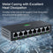 InHand ES220-8T 8-Port Unmanaged Gigabit Switch | Plug and Play Network Extender | Fanless Metal Casing for Business, Office & Home Network