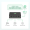 InHand ES220 Unmanaged Switch with One-Click VLAN | 5-Port Gigabit Ethernet Hub with 52W Power Output | Fanless Metal Case for Security Cameras, VoIP Phones & WiFi AP (5-Port Gigabit PoE Switch)